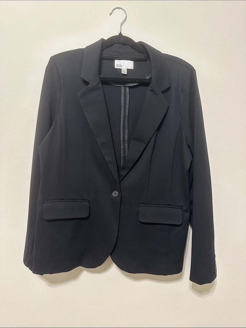 black single button blazer jacket xl
